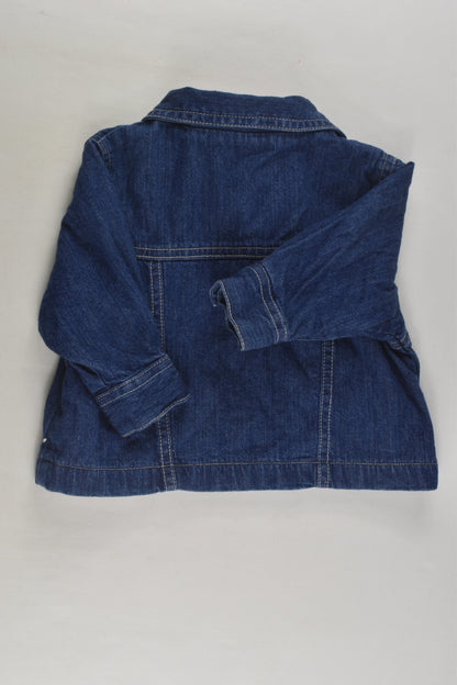 Mothercare Size 000 Fleece Lined Denim Jacket