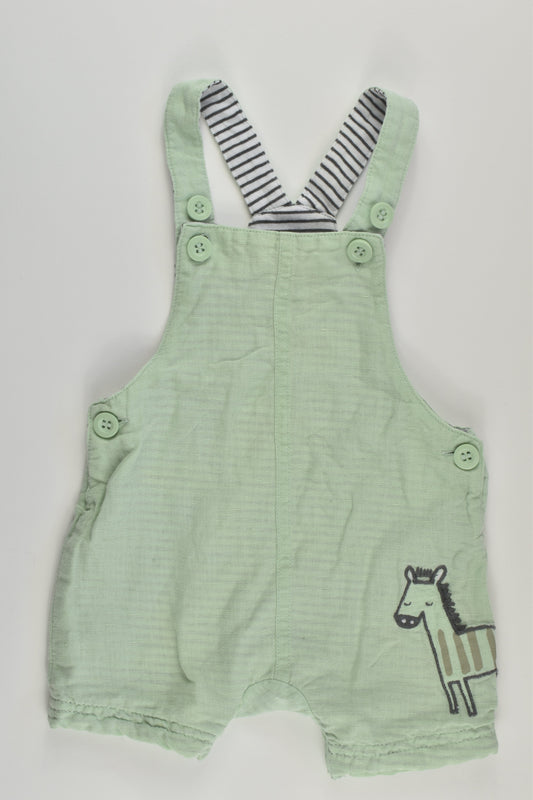 Mothercare Size 000 Linen Blend Short Overalls