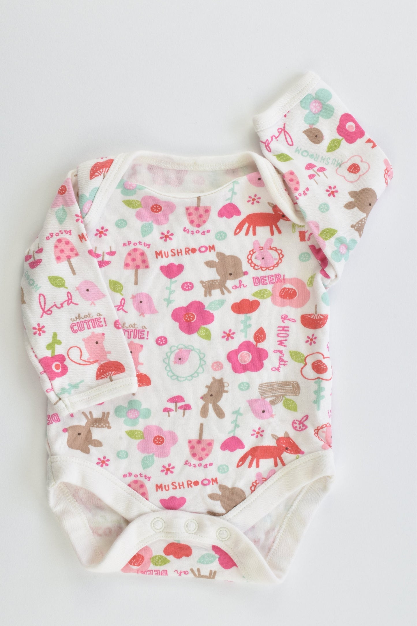 Mothercare Size 0000 (New Baby: Up to 4.5 kg) Forest Bodysuit