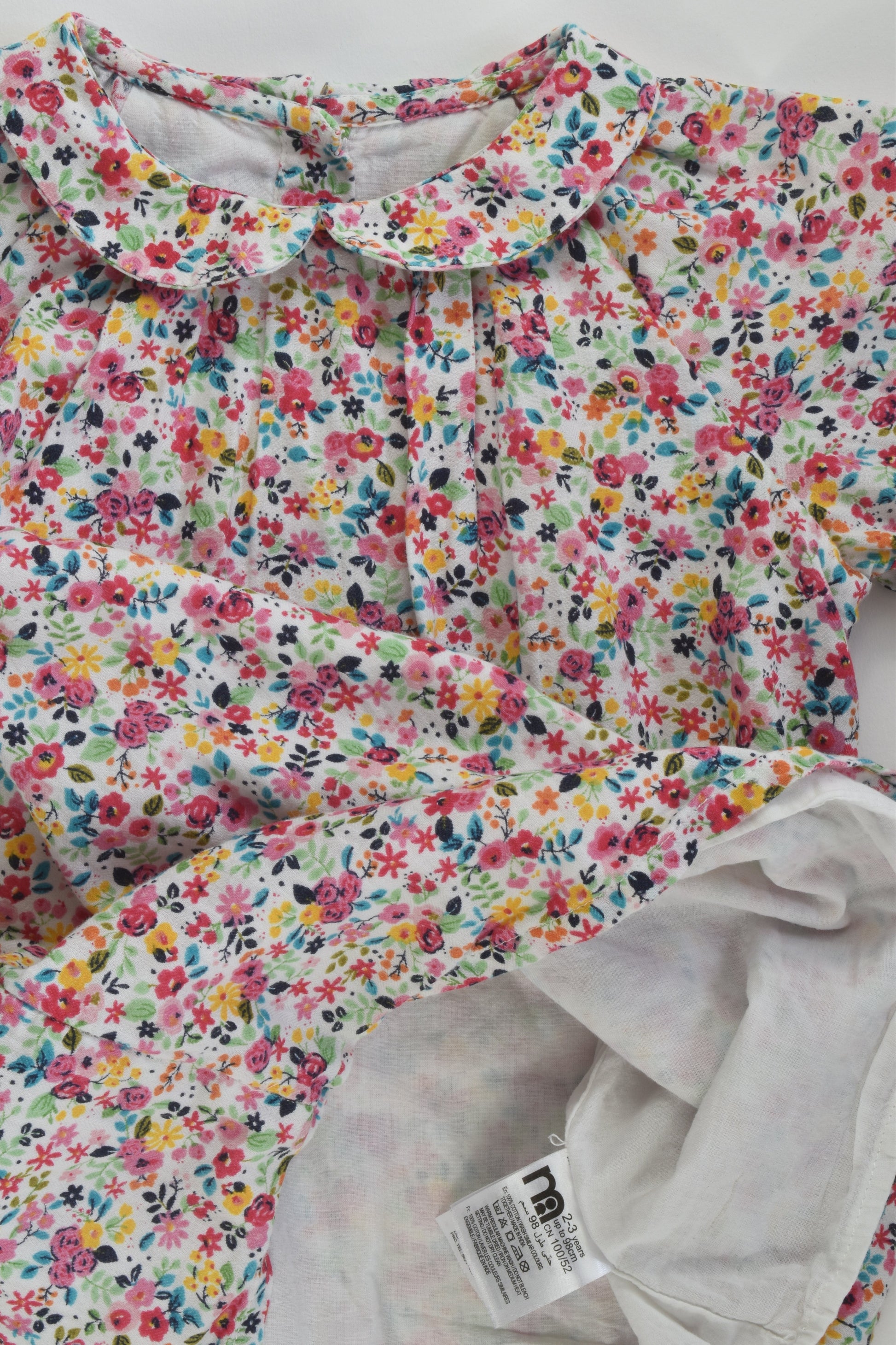 Mothercare Size 2-3 Lined Floral Blouse