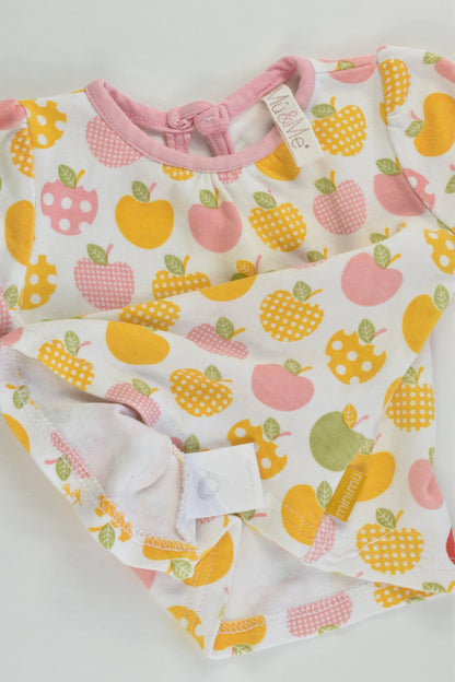 Mü & Me Size 00 (3-6 months) Apples T-shirt