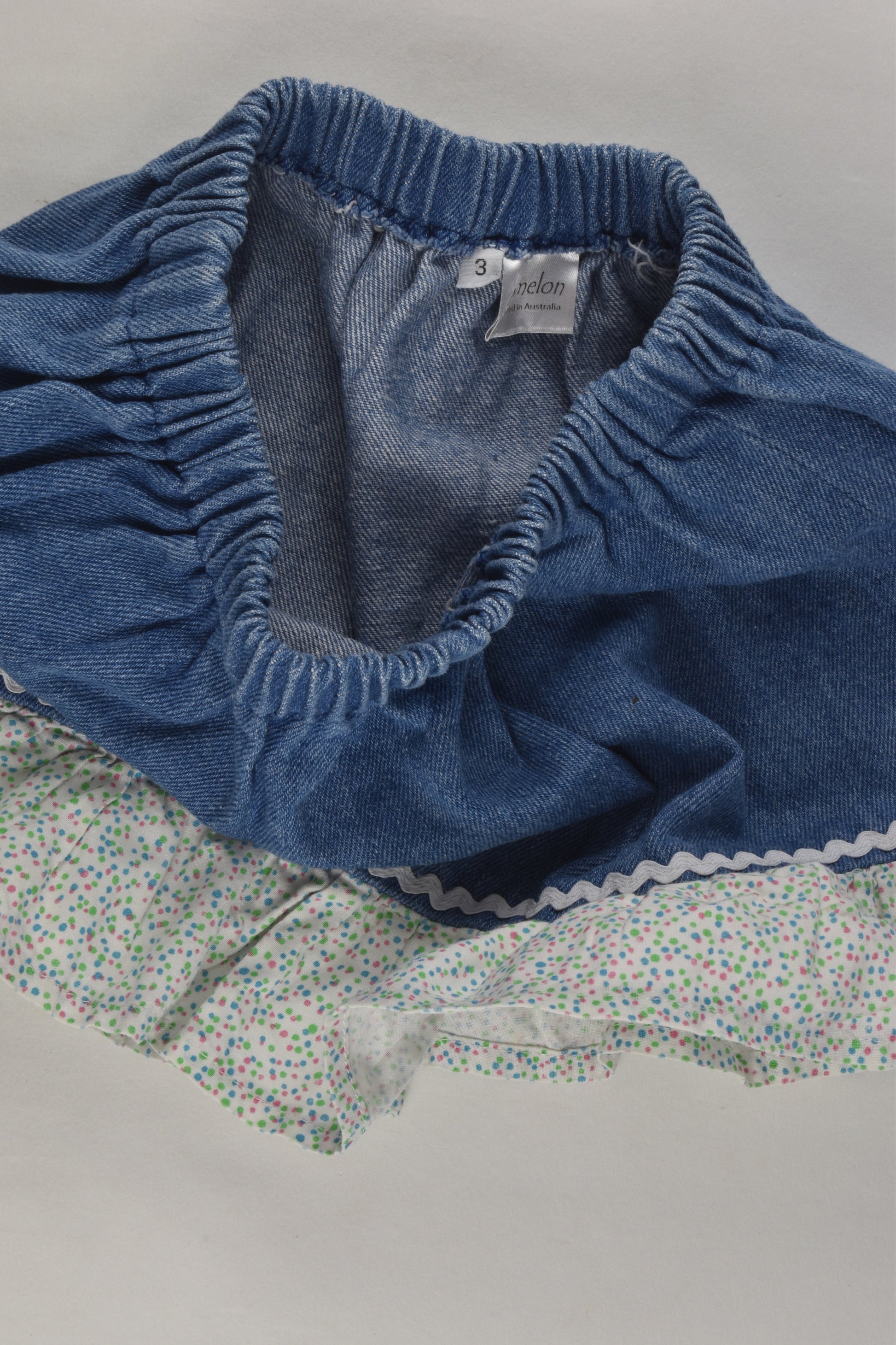 Munkmelon Size 3 Handmade Denim Skirt