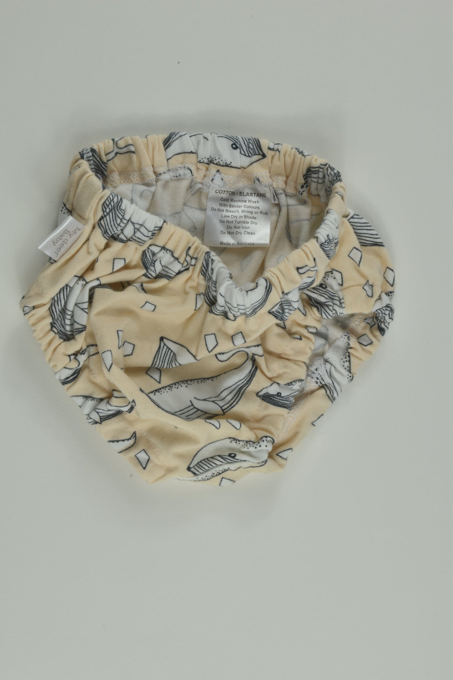 My Deer Baby Size 000 Whale Nappy Cover