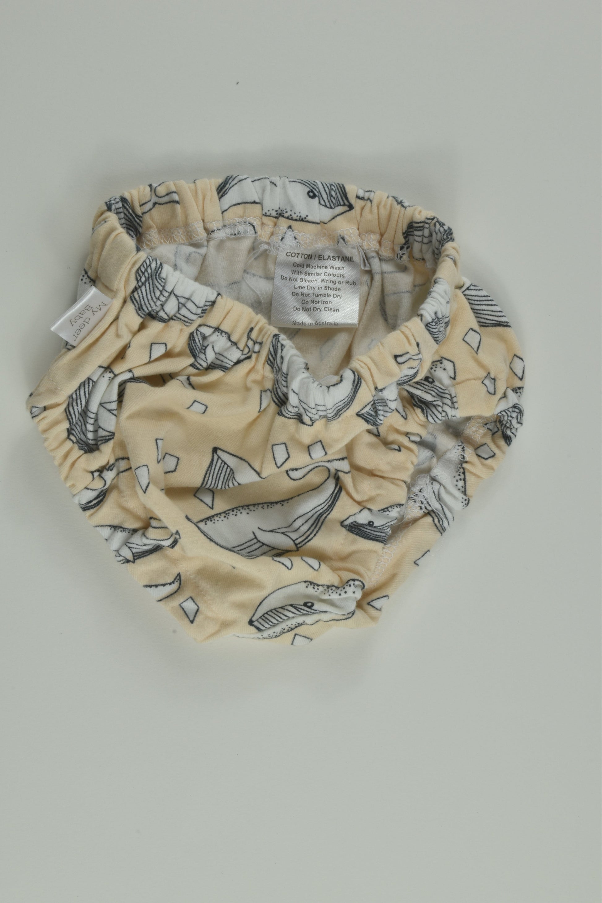 My Deer Baby Size 000 Whale Nappy Cover