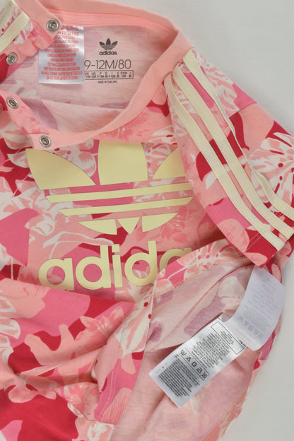 NEW Adidas Size 0-1 (9-12 months, 80 cm) Floral T-shirt