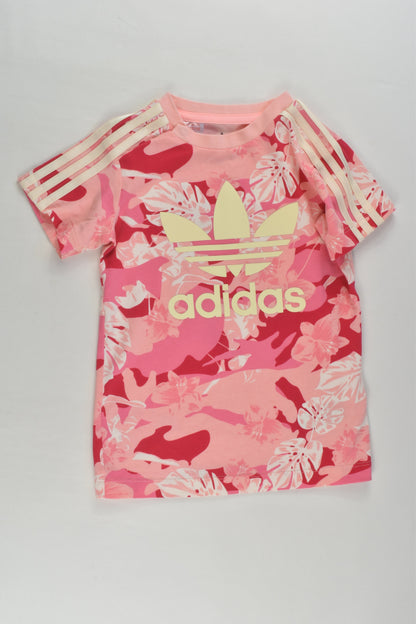 NEW Adidas Size 0-1 (9-12 months, 80 cm) Floral T-shirt