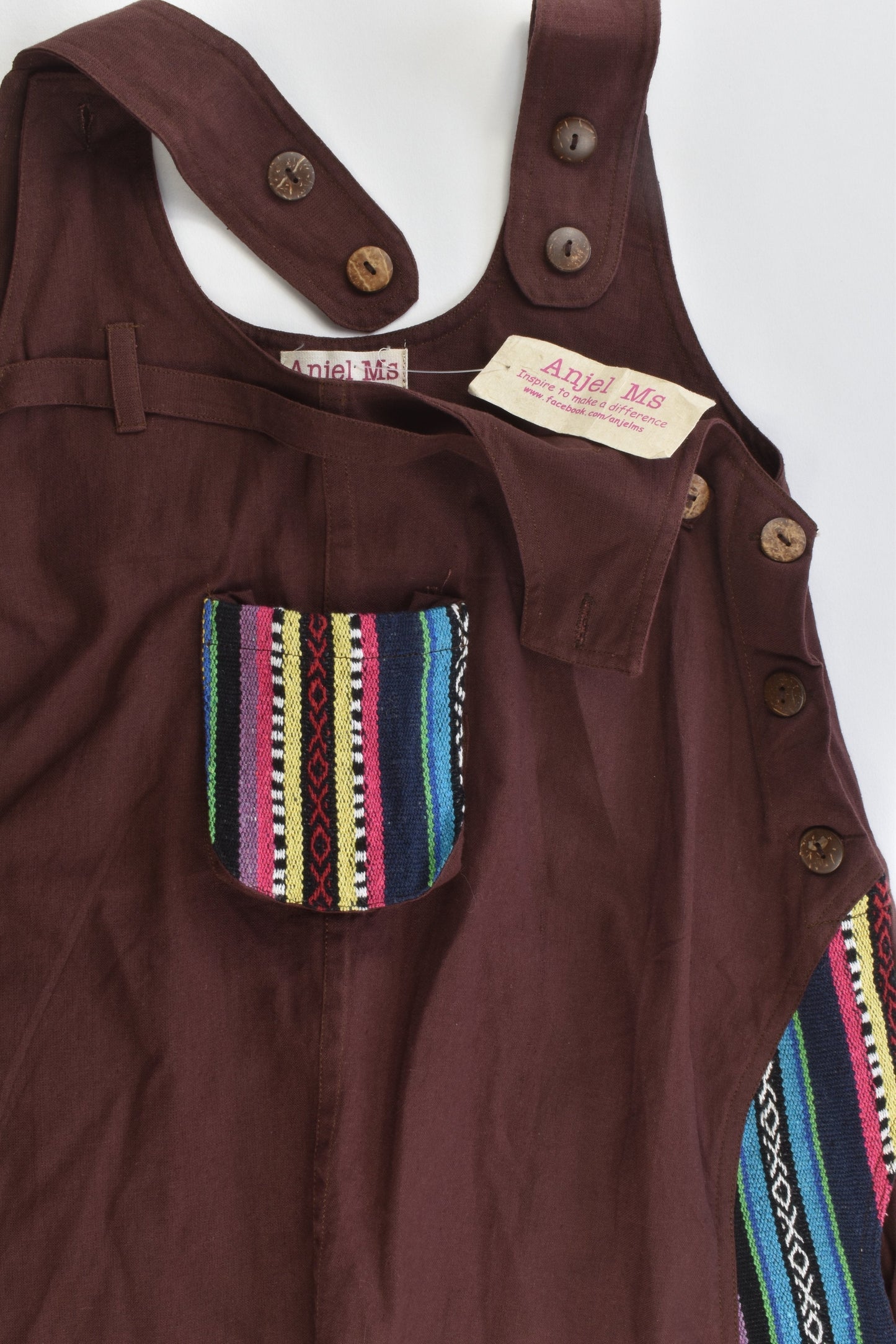 NEW Anjel Ms Size approx 4-6 Baggy Nepal Overalls