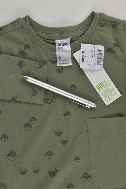 NEW Anko Size 0 Acorn Top