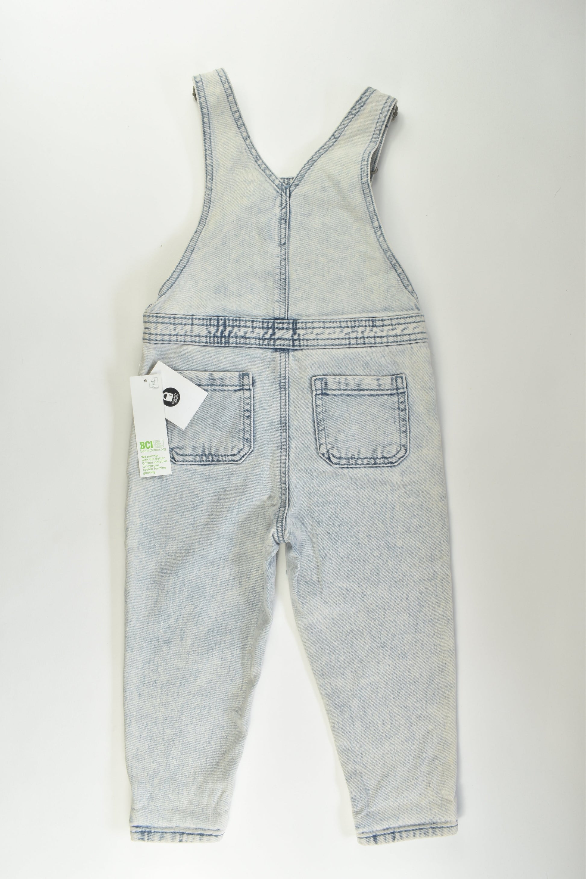 NEW Anko Size 4 Acid Wash Denim Overalls