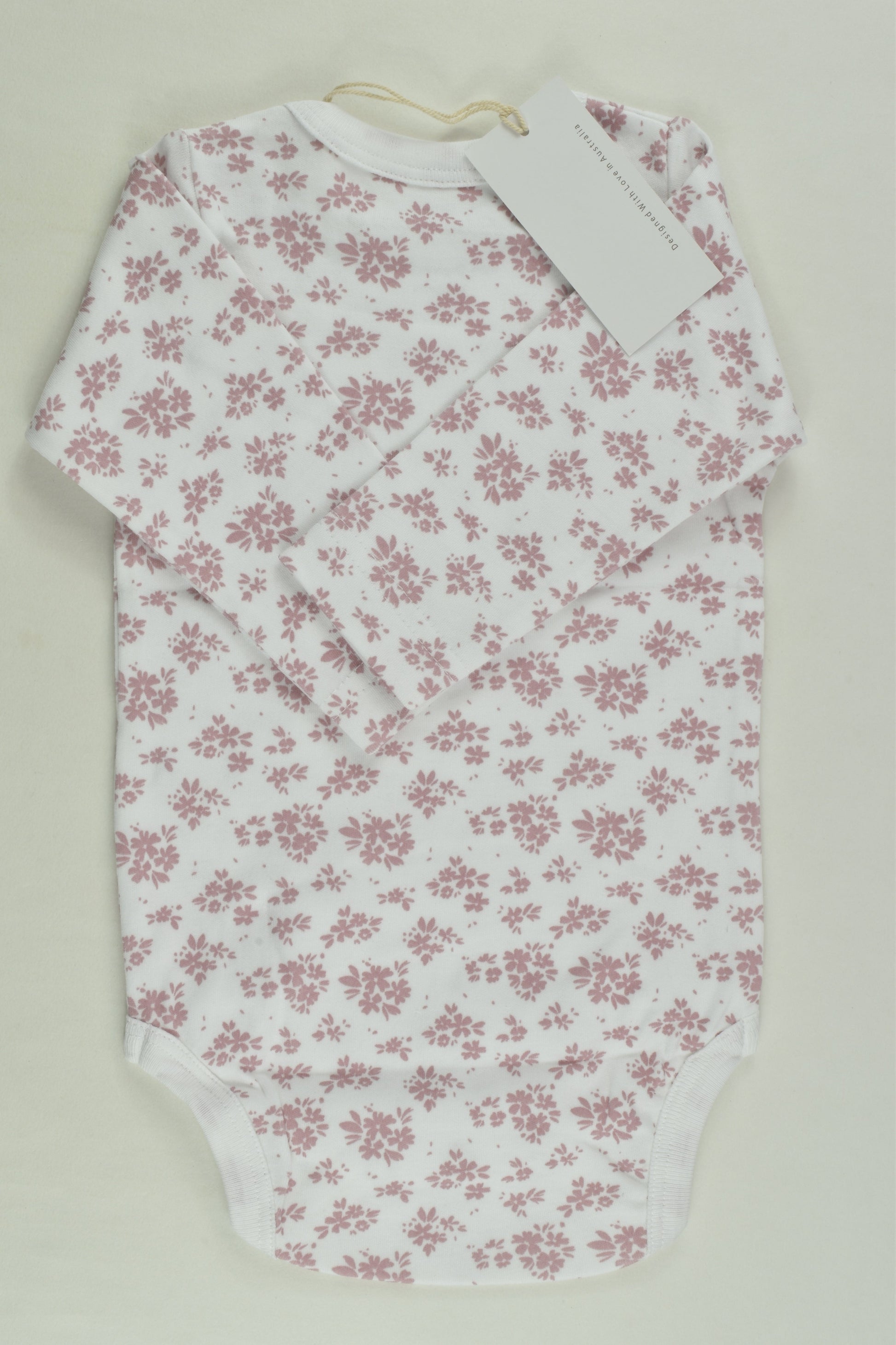 NEW Arabella and Rose Size 00 Organic Floral Bodysuit