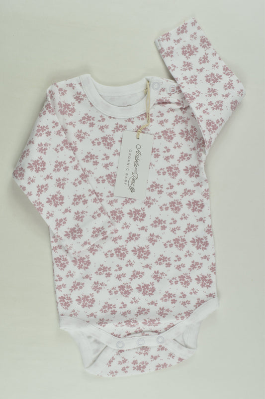 NEW Arabella and Rose Size 00 Organic Floral Bodysuit