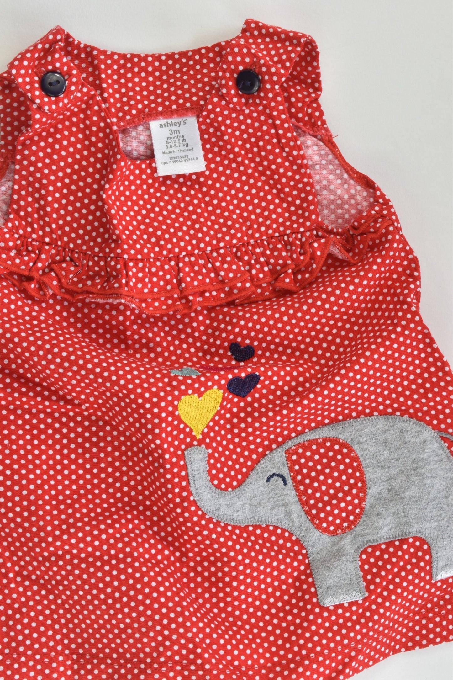 NEW Ashley's Size 000 (3 months) Elephant Dress