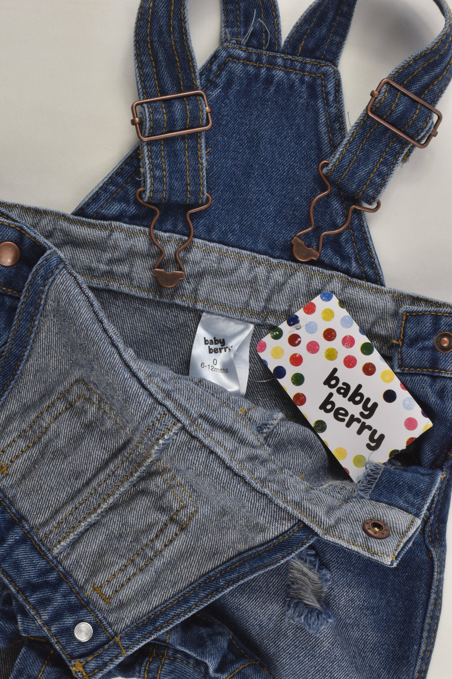 NEW Baby Berry Size 0 Short Denim Overalls