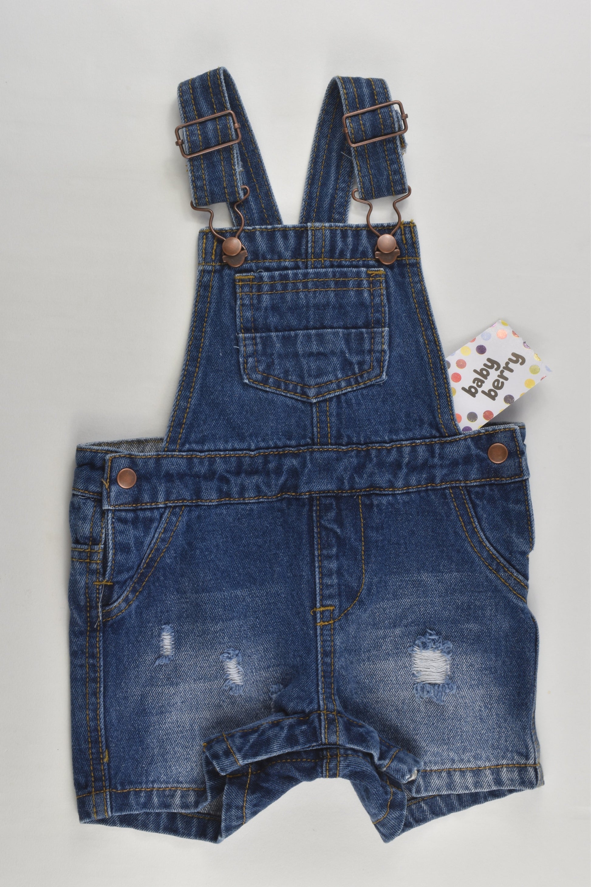 NEW Baby Berry Size 0 Short Denim Overalls
