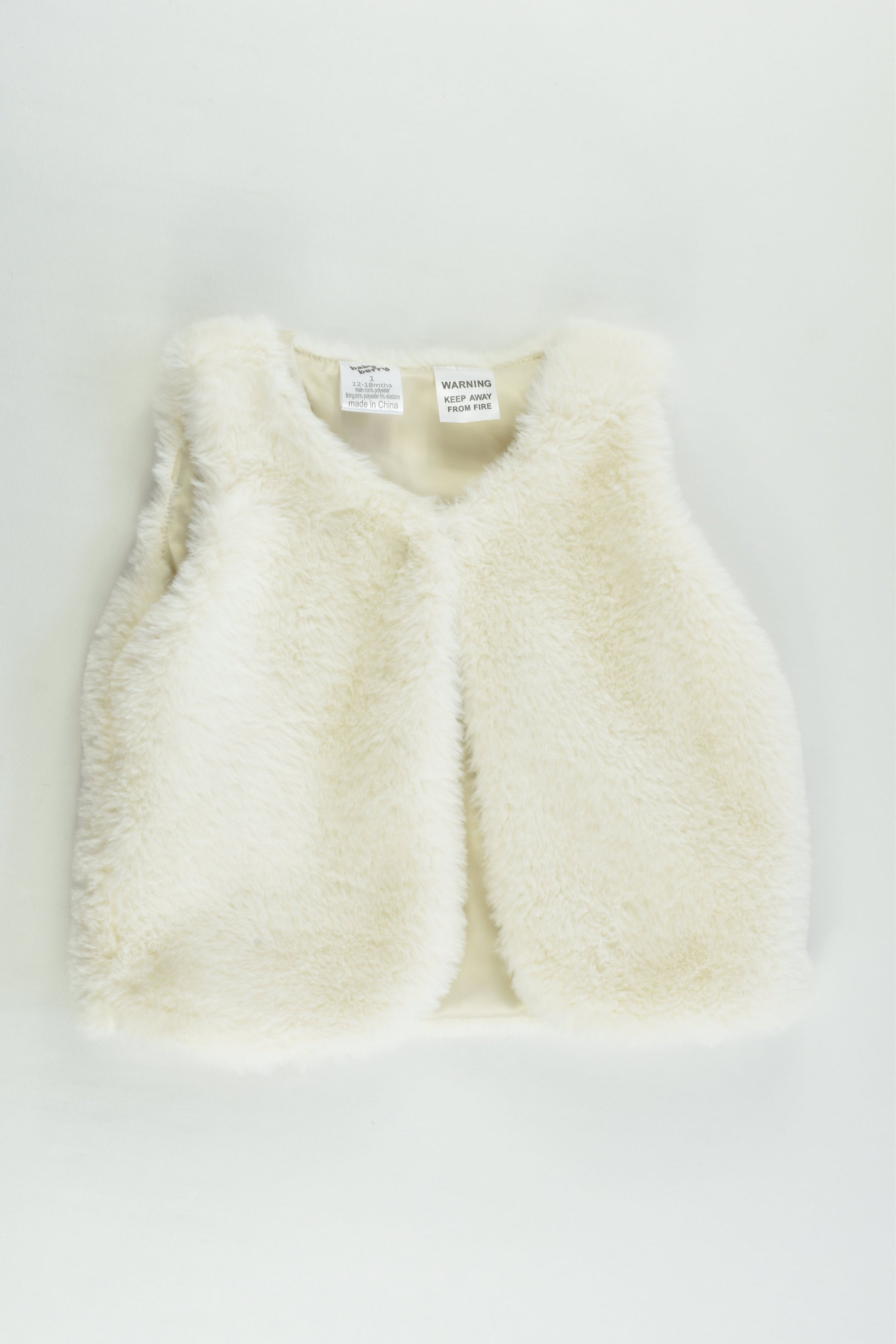 NEW Baby Berry Size 1 Fluffy Vest