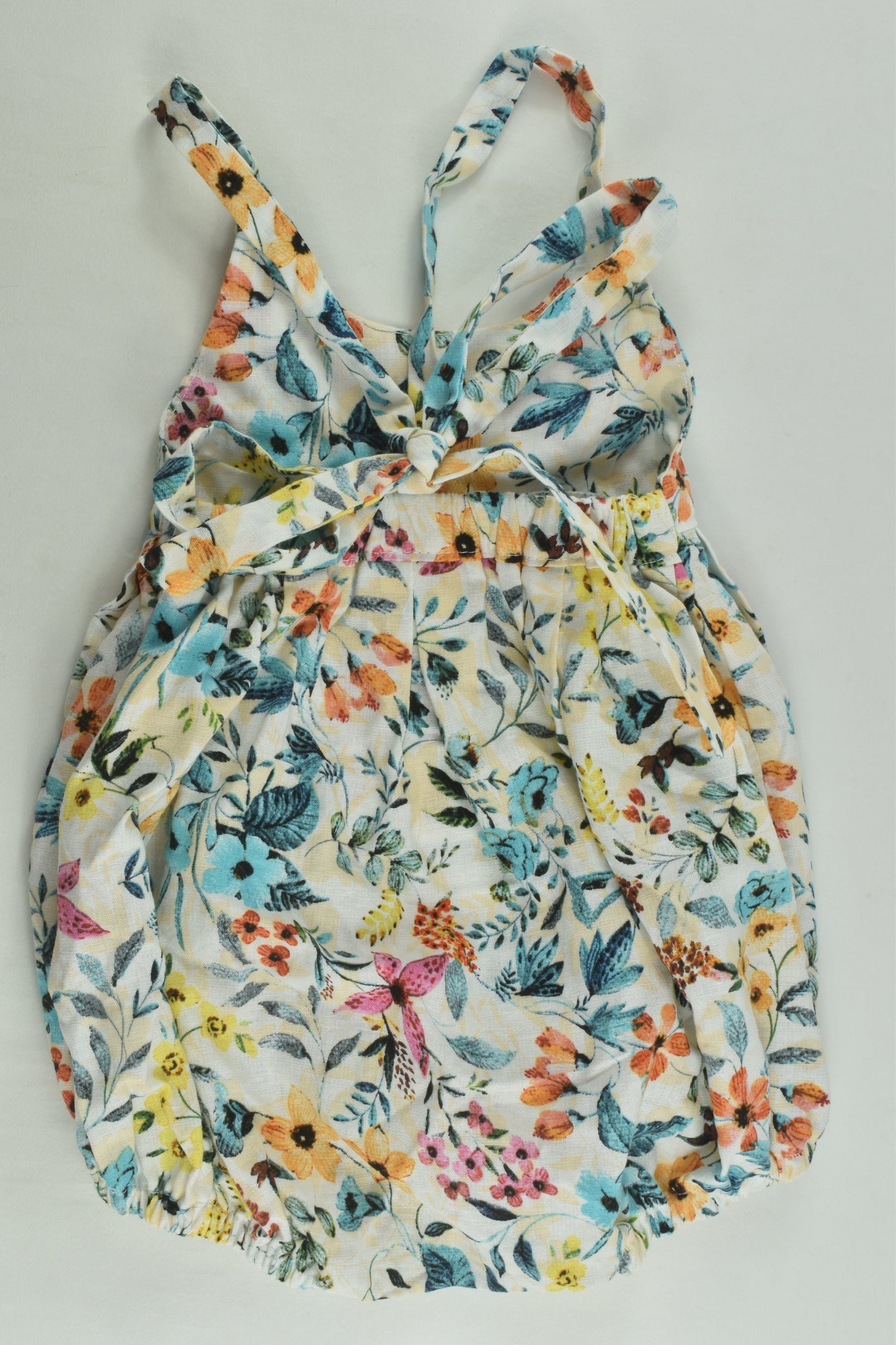 NEW Bambolina Clothing Size 0 Floral Linen/Cotton Romper