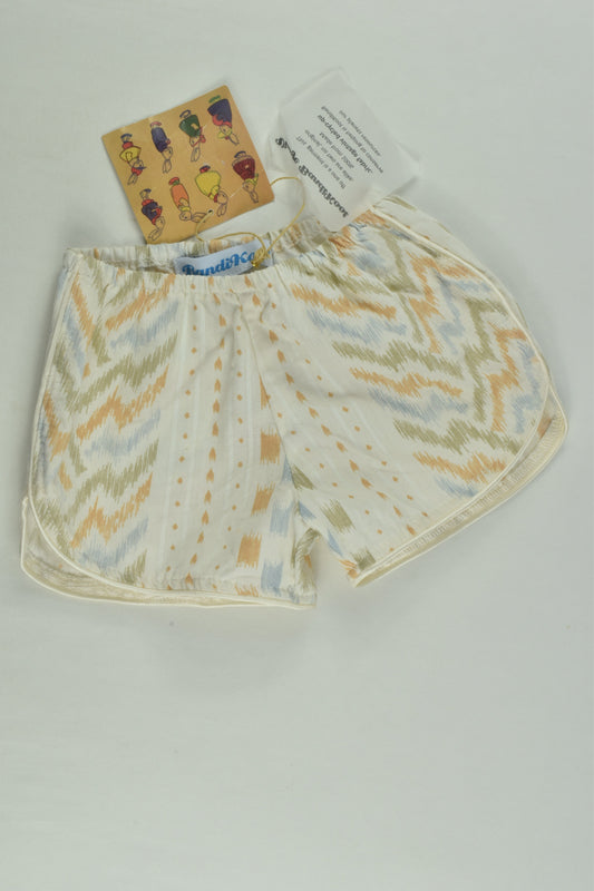 NEW BandiKoot Size 0 Up-cycled Vintage Fabric Shorts