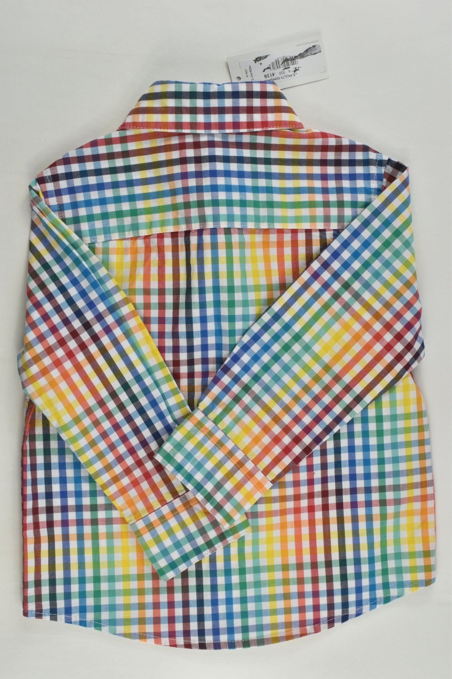 NEW Bluezoo Size 1 Checked Rainbow Colours Shirt