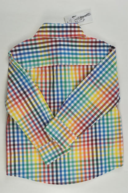 NEW Bluezoo Size 1 Checked Rainbow Colours Shirt