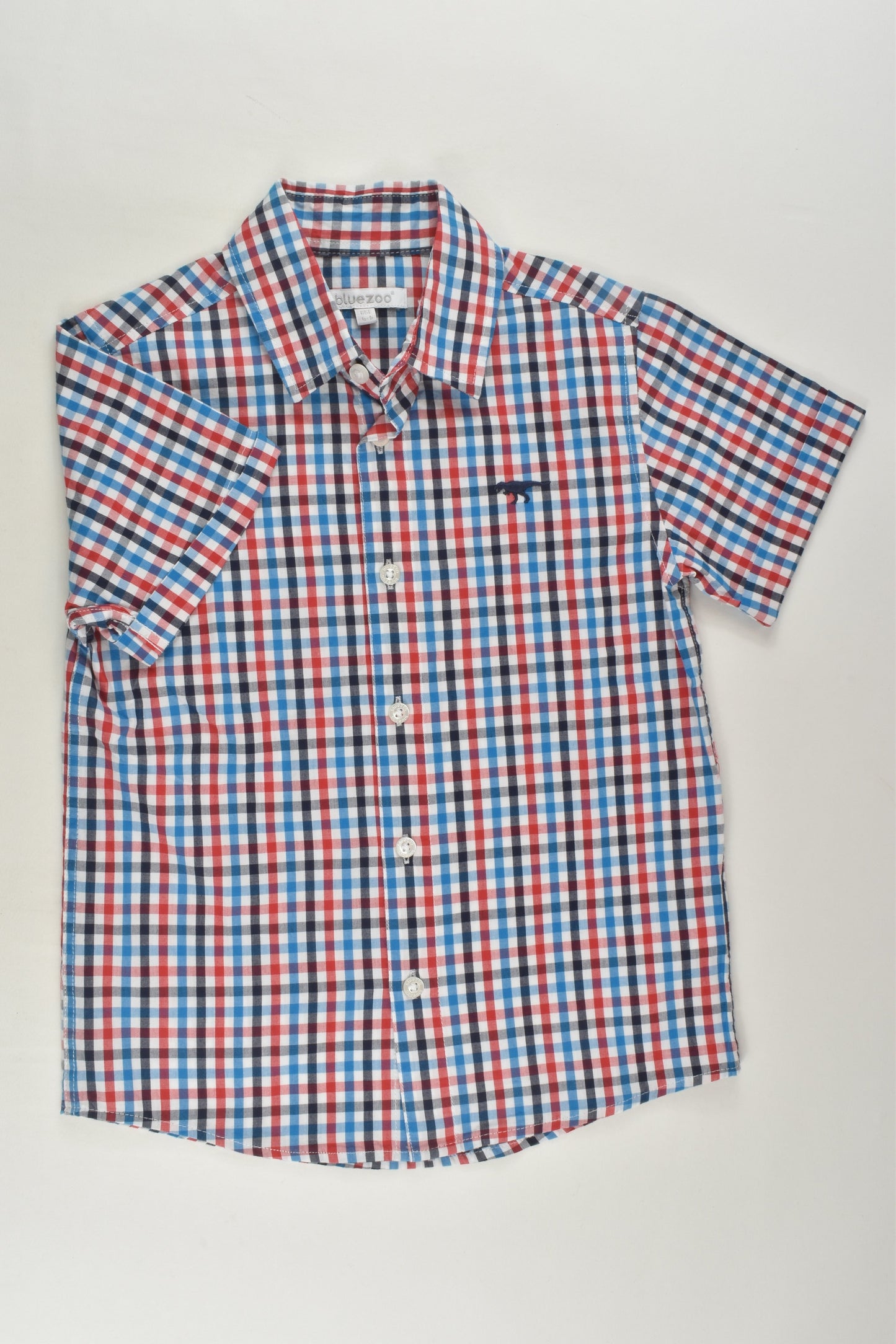 NEW Bluezoo Size 4-5 Checked T-Rex Shirt