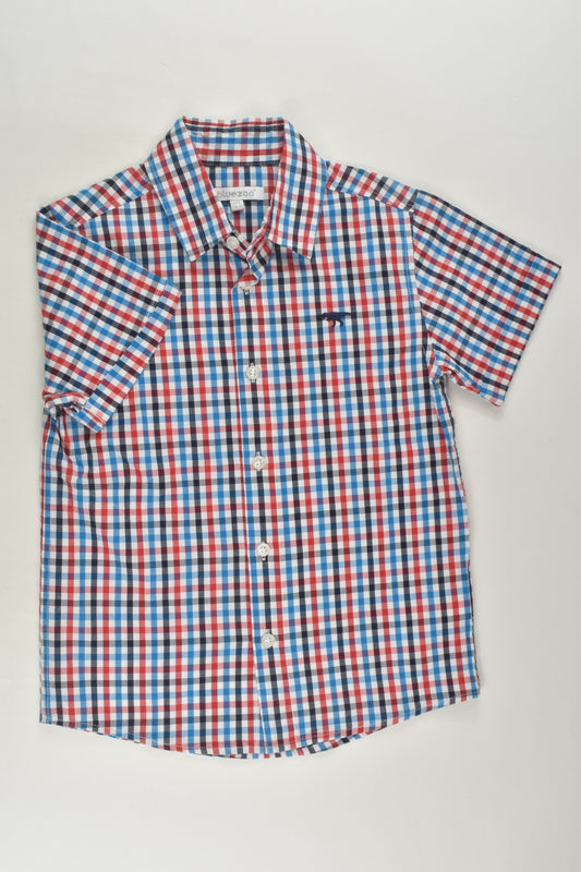 NEW Bluezoo Size 4-5 Checked T-Rex Shirt