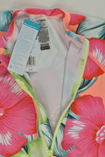 NEW Bonds Size 1 Floral Rashie Suit