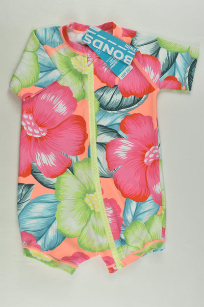 NEW Bonds Size 1 Floral Rashie Suit