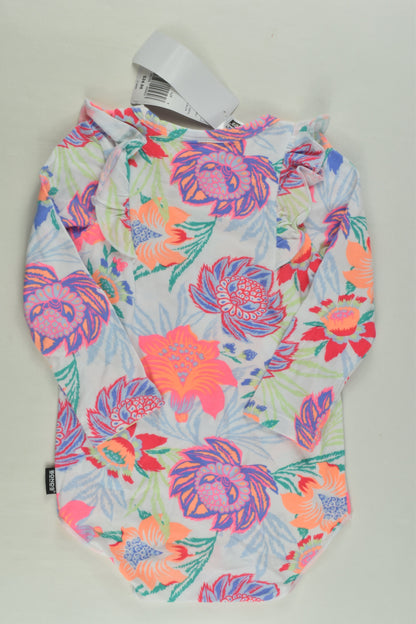 NEW Bonds Size 1 Floral Ruffle Bodysuit