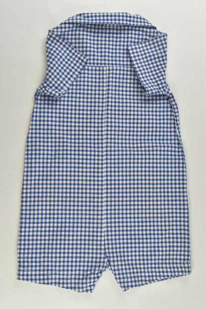 NEW Carter's Size 1-2 (24 months) Checked Anchor Short Romper