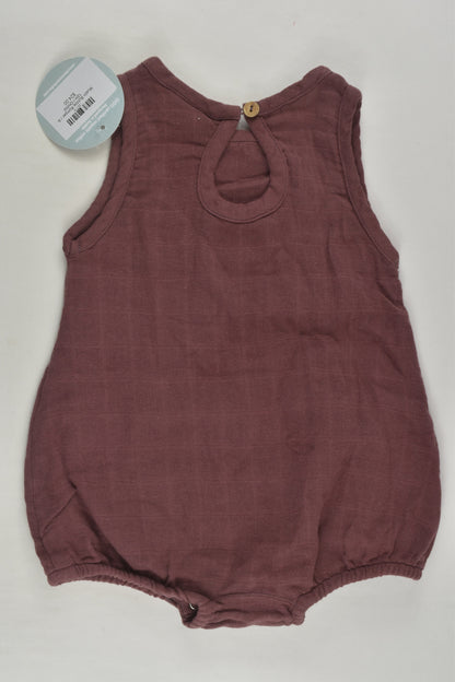 NEW City Mouse Size 0 Muslin Bubble Romper