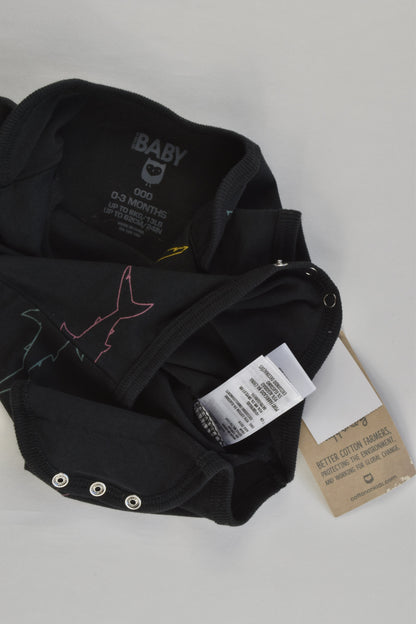 NEW Cotton On Baby Size 000 (0-3 months) Shark Bodysuit