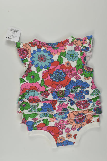 NEW Cotton On Baby Size 000 Floral Bodysuit
