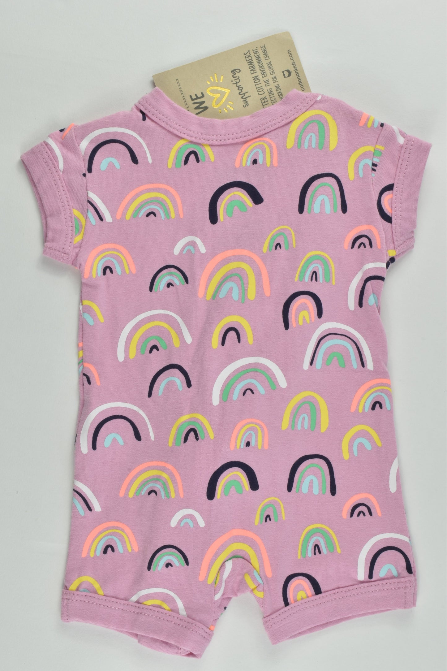 NEW Cotton On Baby Size 0000 Rainbows Short Romper