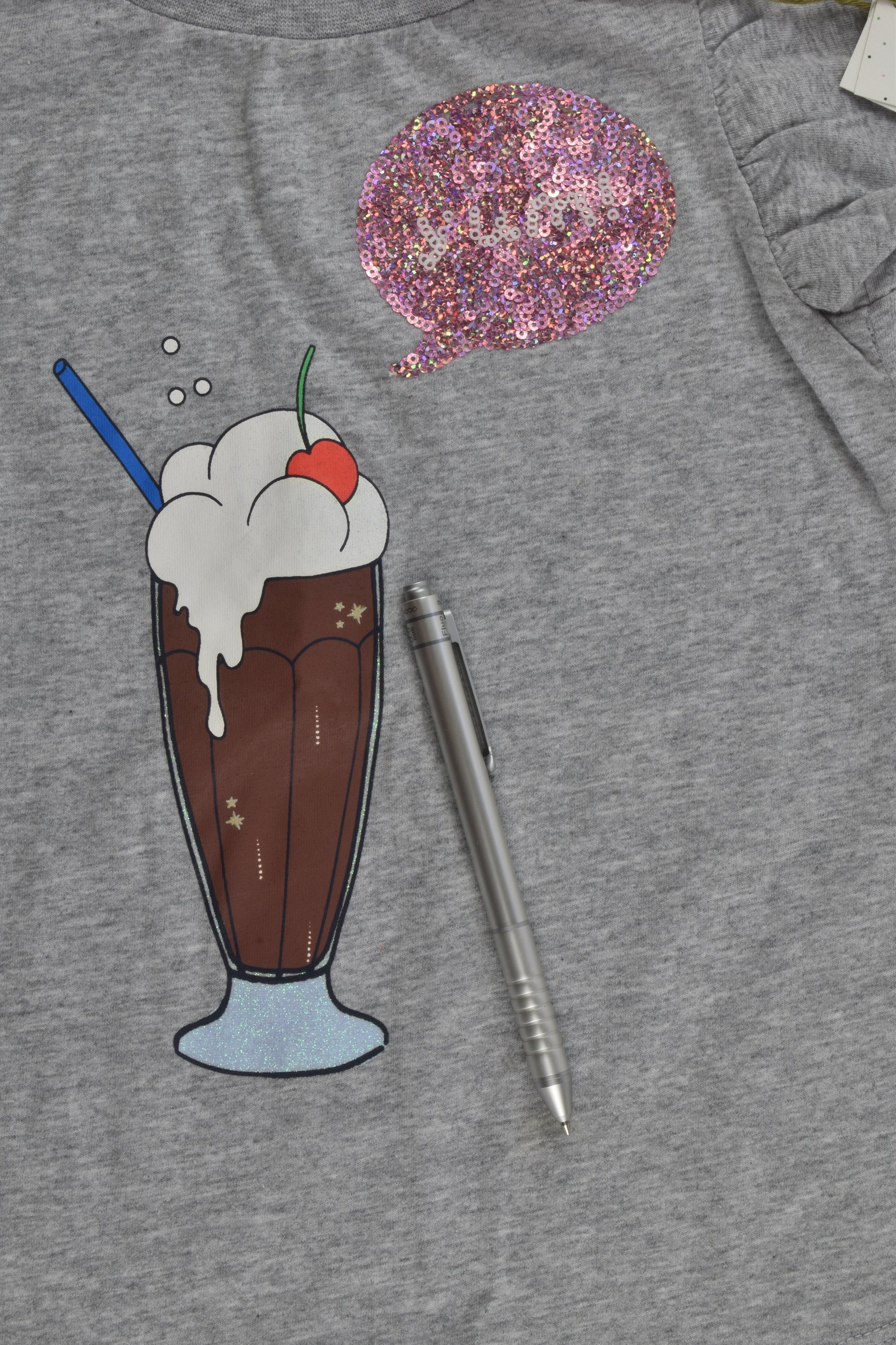 NEW Cotton On Kids Size 3 Ruffle Sleeve Ice Cream T-shirt