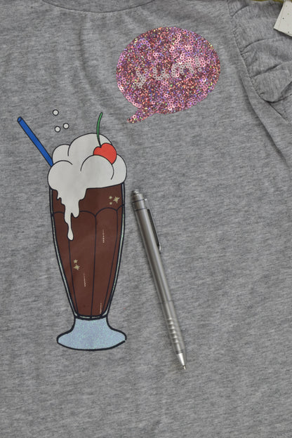 NEW Cotton On Kids Size 3 Ruffle Sleeve Ice Cream T-shirt