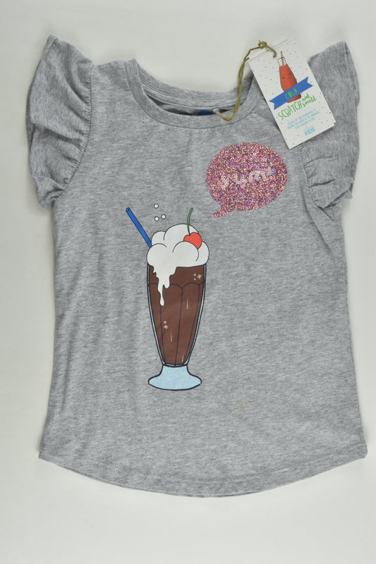 NEW Cotton On Kids Size 3 Ruffle Sleeve Ice Cream T-shirt