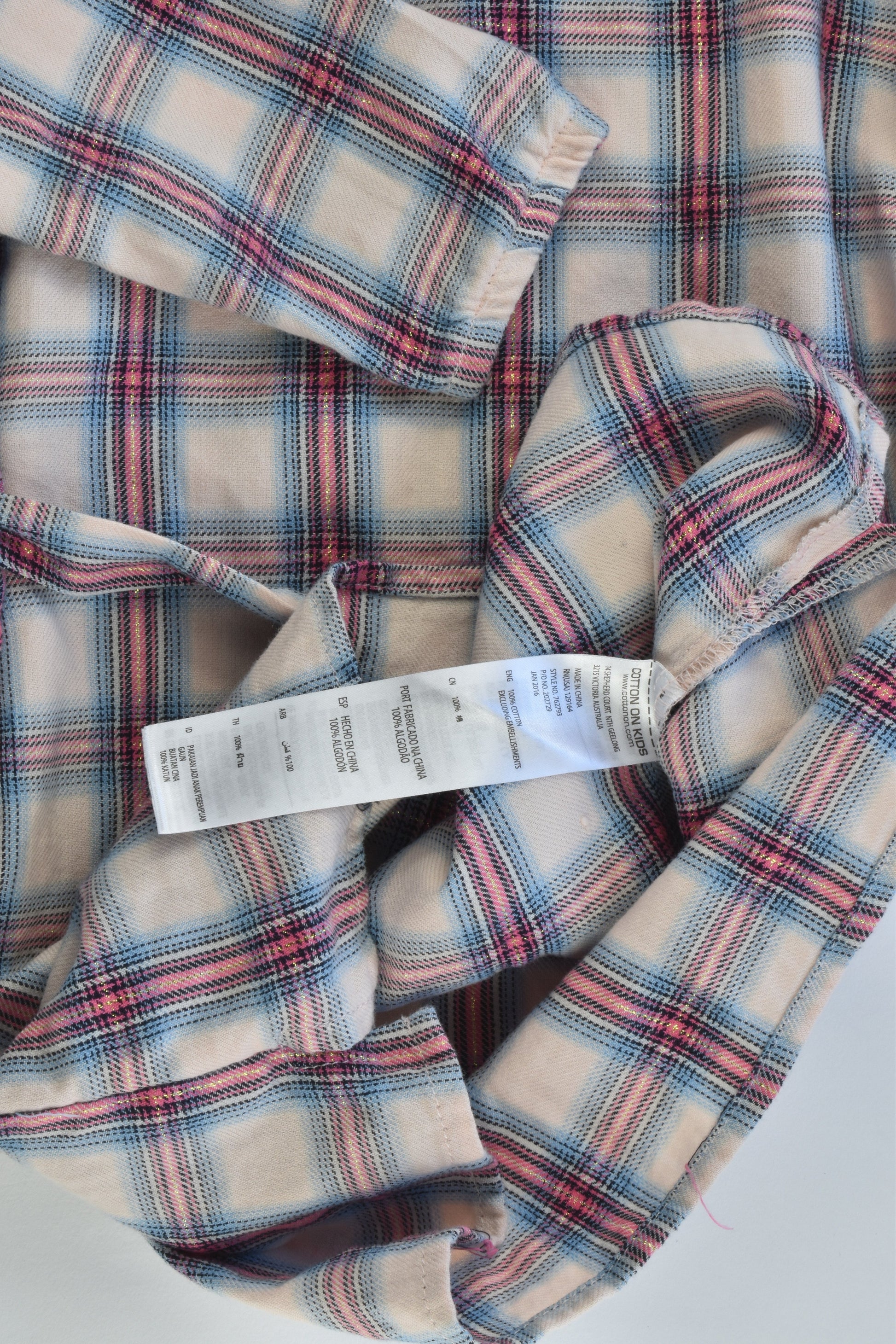 NEW Cotton On Kids Size 4 Checked Dress with Belt