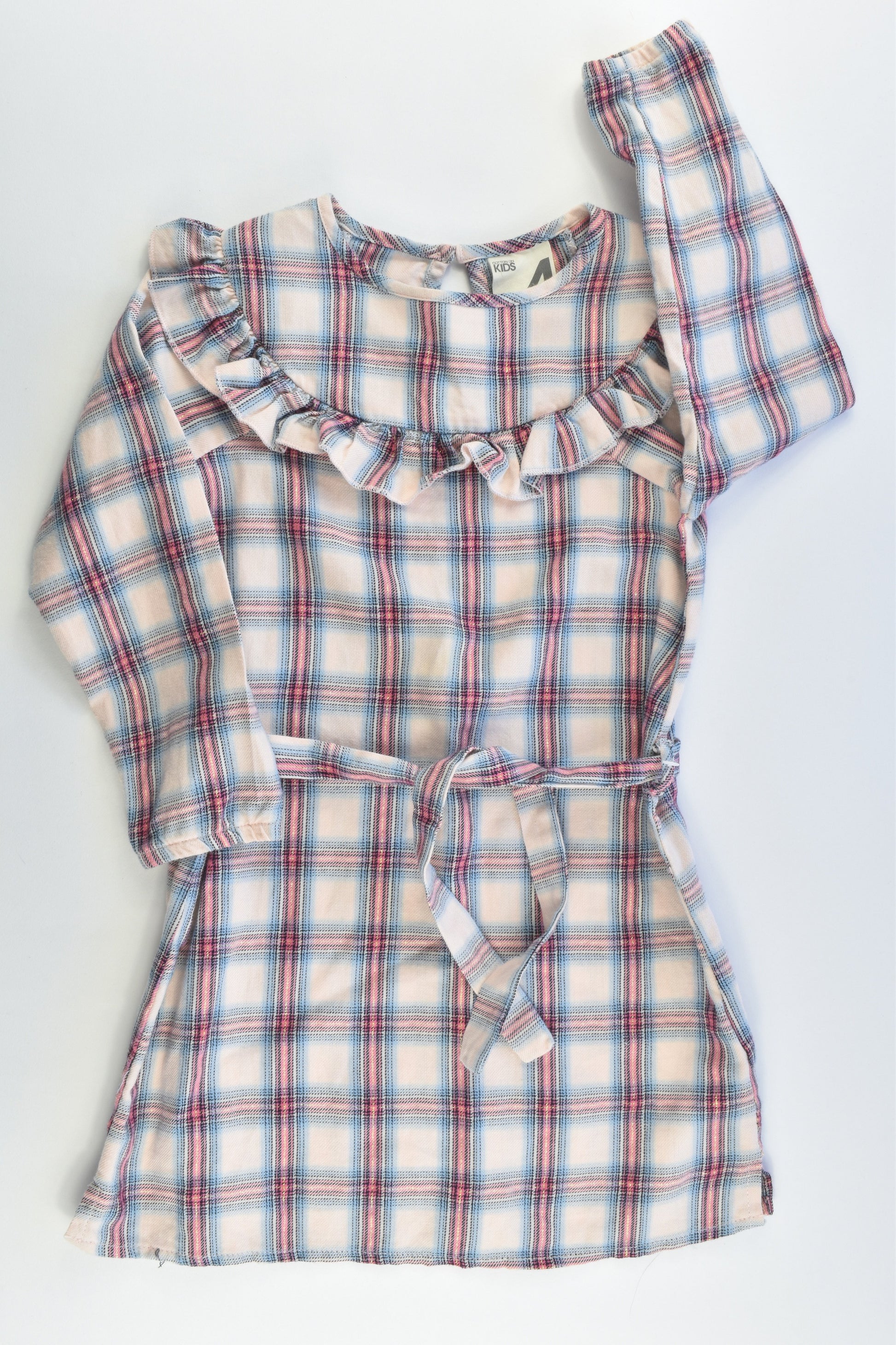 NEW Cotton On Kids Size 4 Checked Dress with Belt