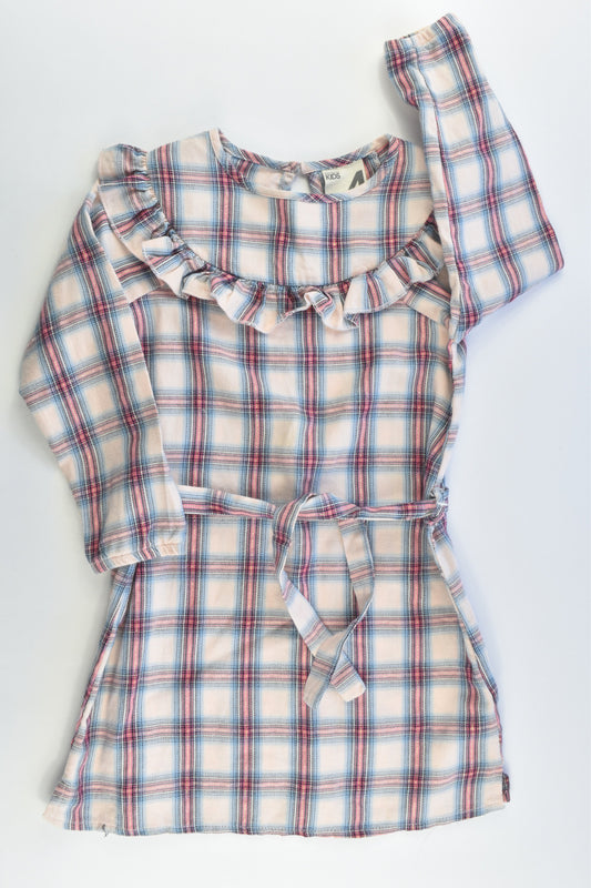 NEW Cotton On Kids Size 4 Checked Dress with Belt