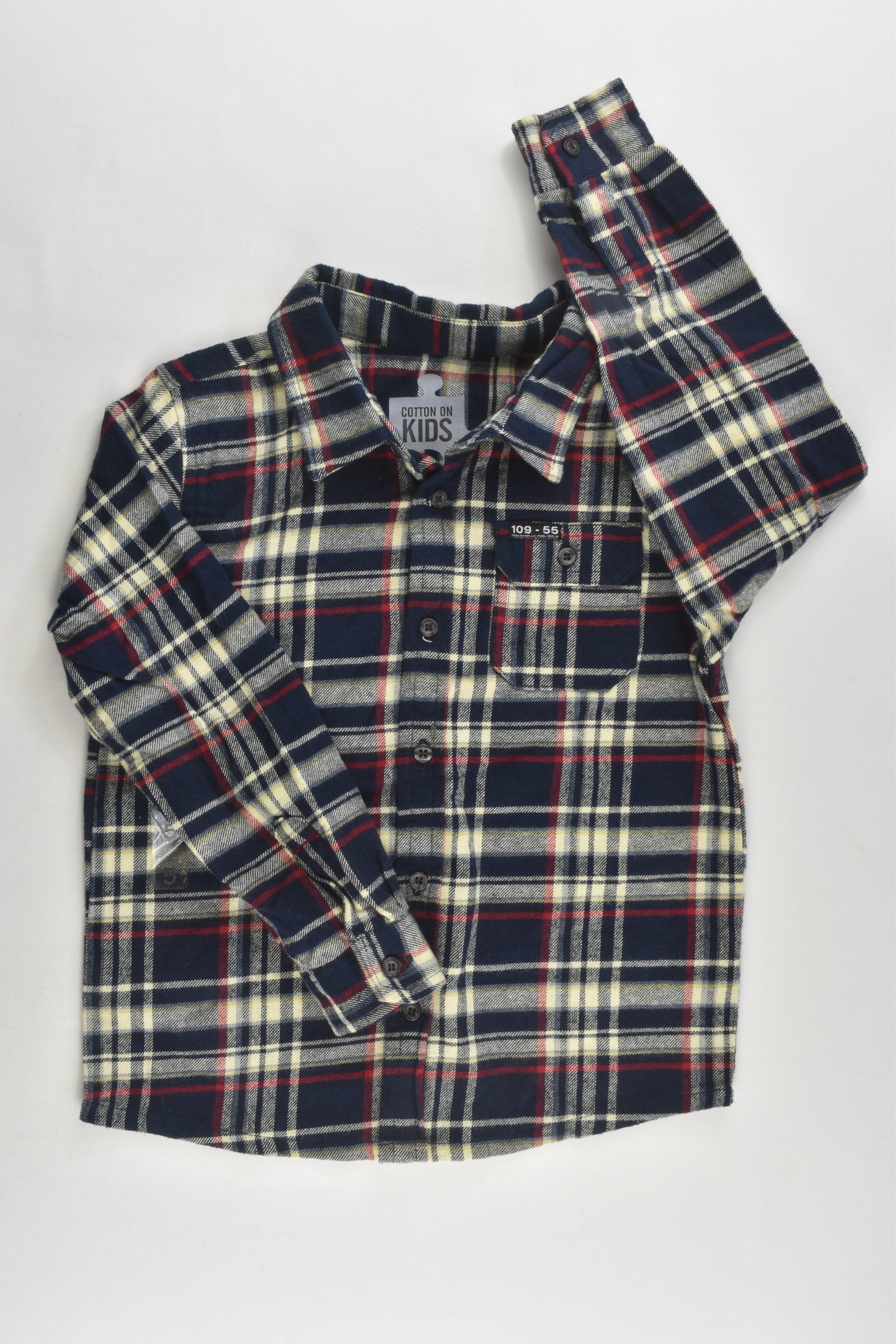 NEW Cotton On Kids Size 5 Checked Flannelette Shirt