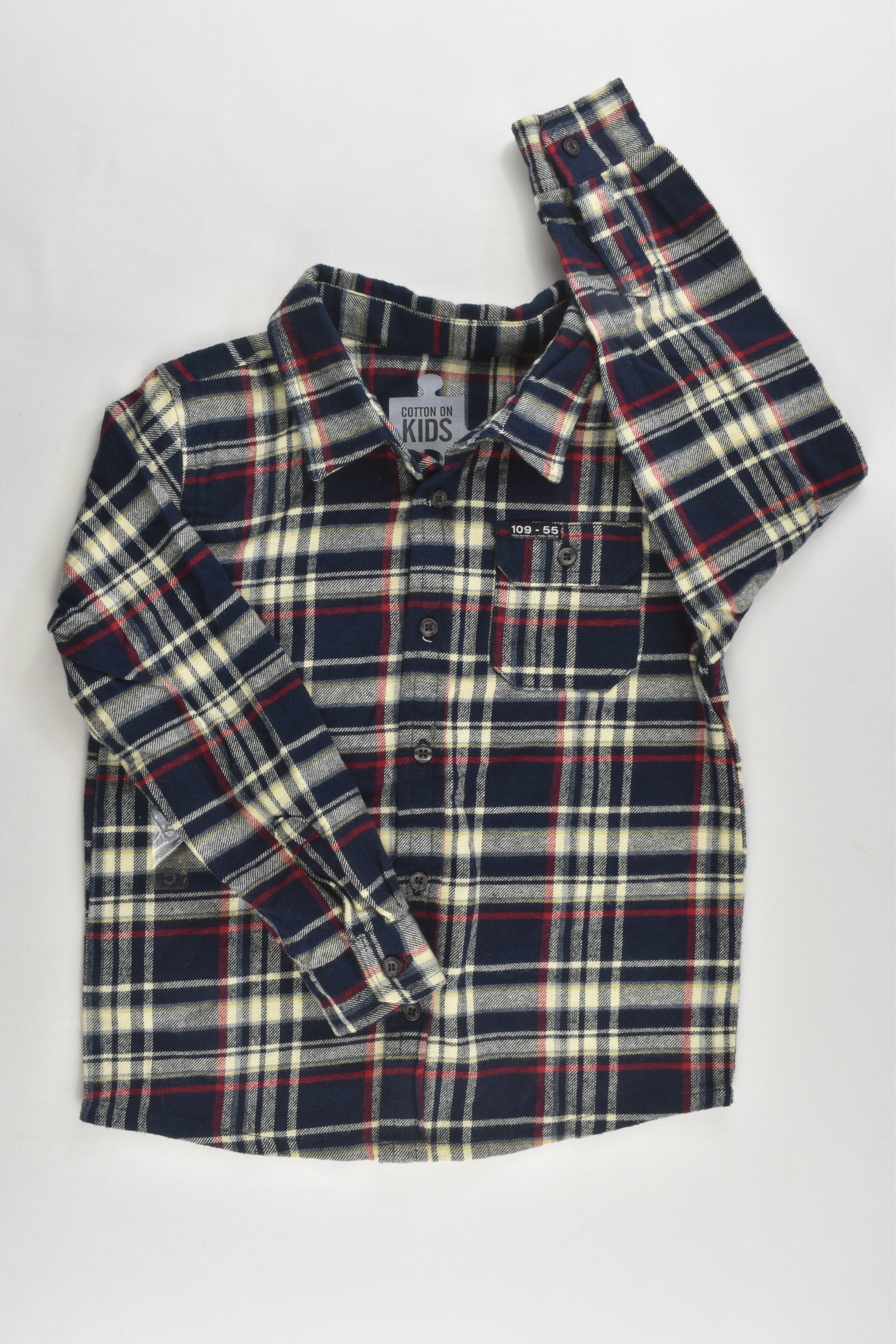 NEW Cotton On Kids Size 5 Checked Flannelette Shirt