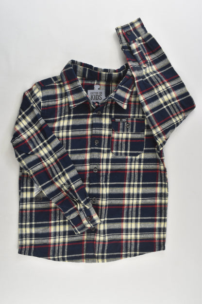 NEW Cotton On Kids Size 5 Checked Flannelette Shirt