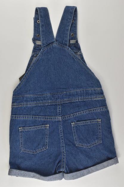 NEW Cotton On Kids Size 6 Rainbow Short Denim Overalls