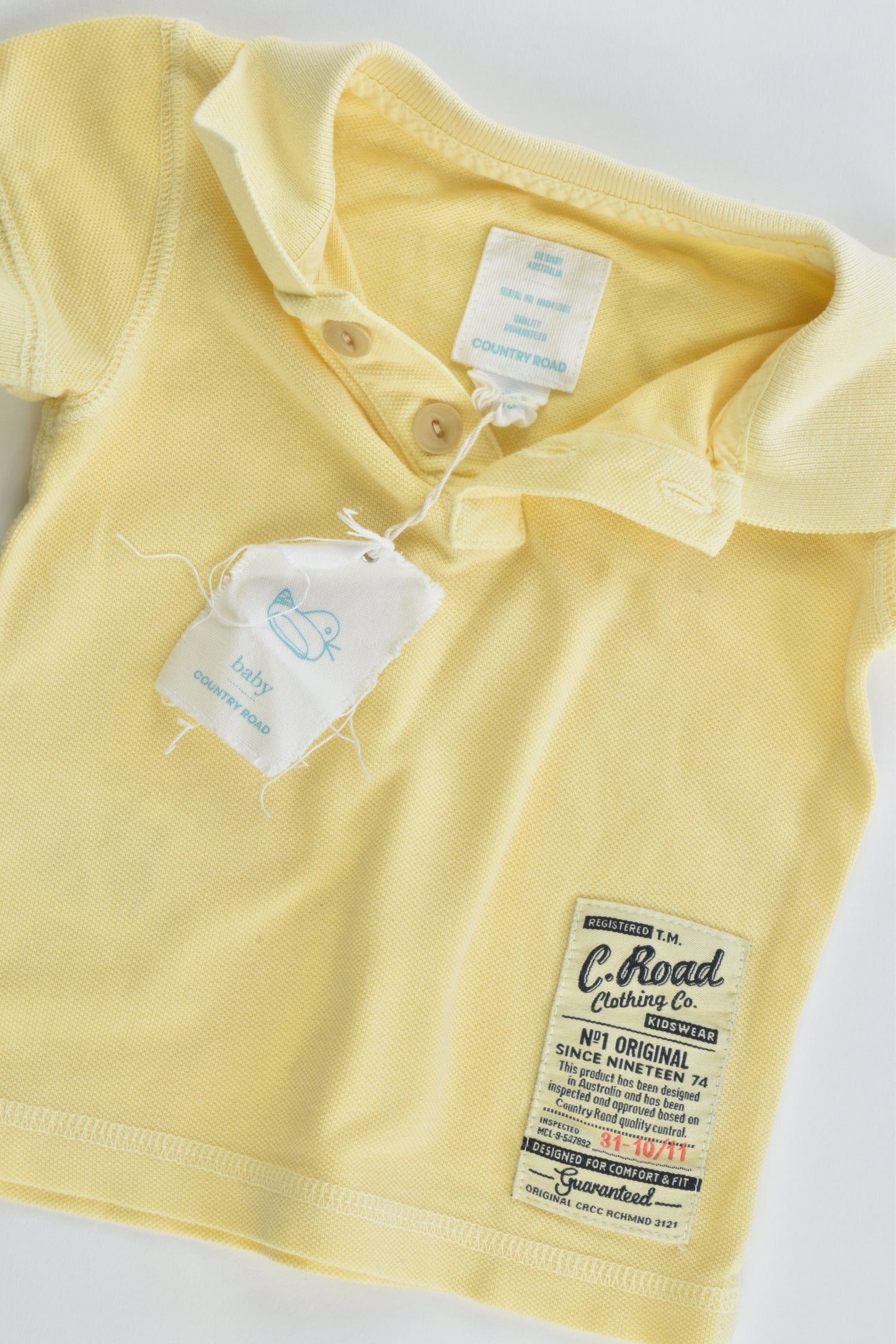 NEW Country Road Size 00 (3-6 months) Collared T-shirt