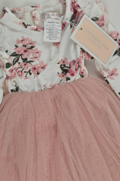 NEW Designer Kidz Size 1 Floral Tulle Dress