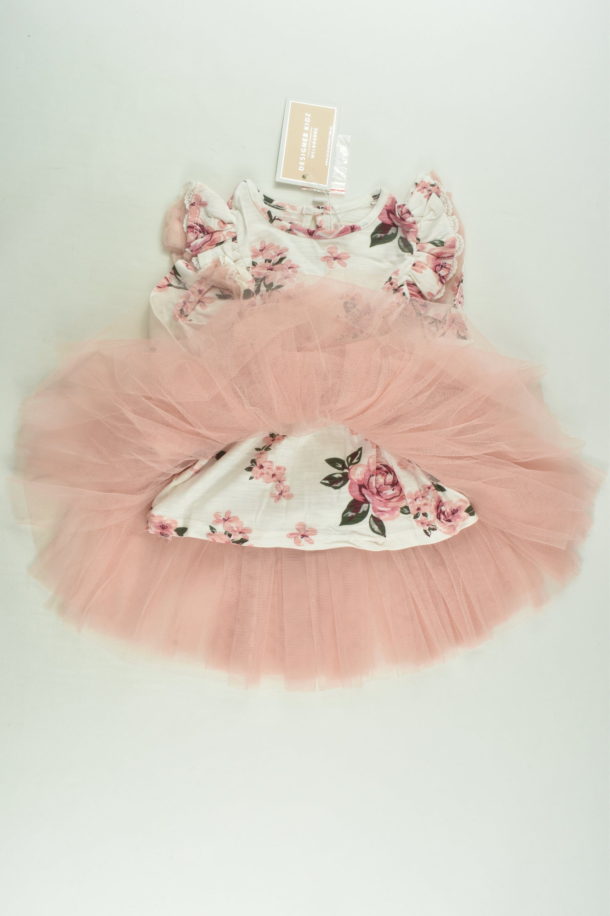 NEW Designer Kidz Size 1 Floral Tulle Dress