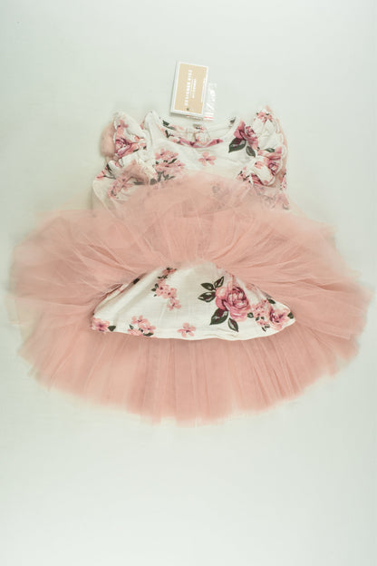 NEW Designer Kidz Size 1 Floral Tulle Dress