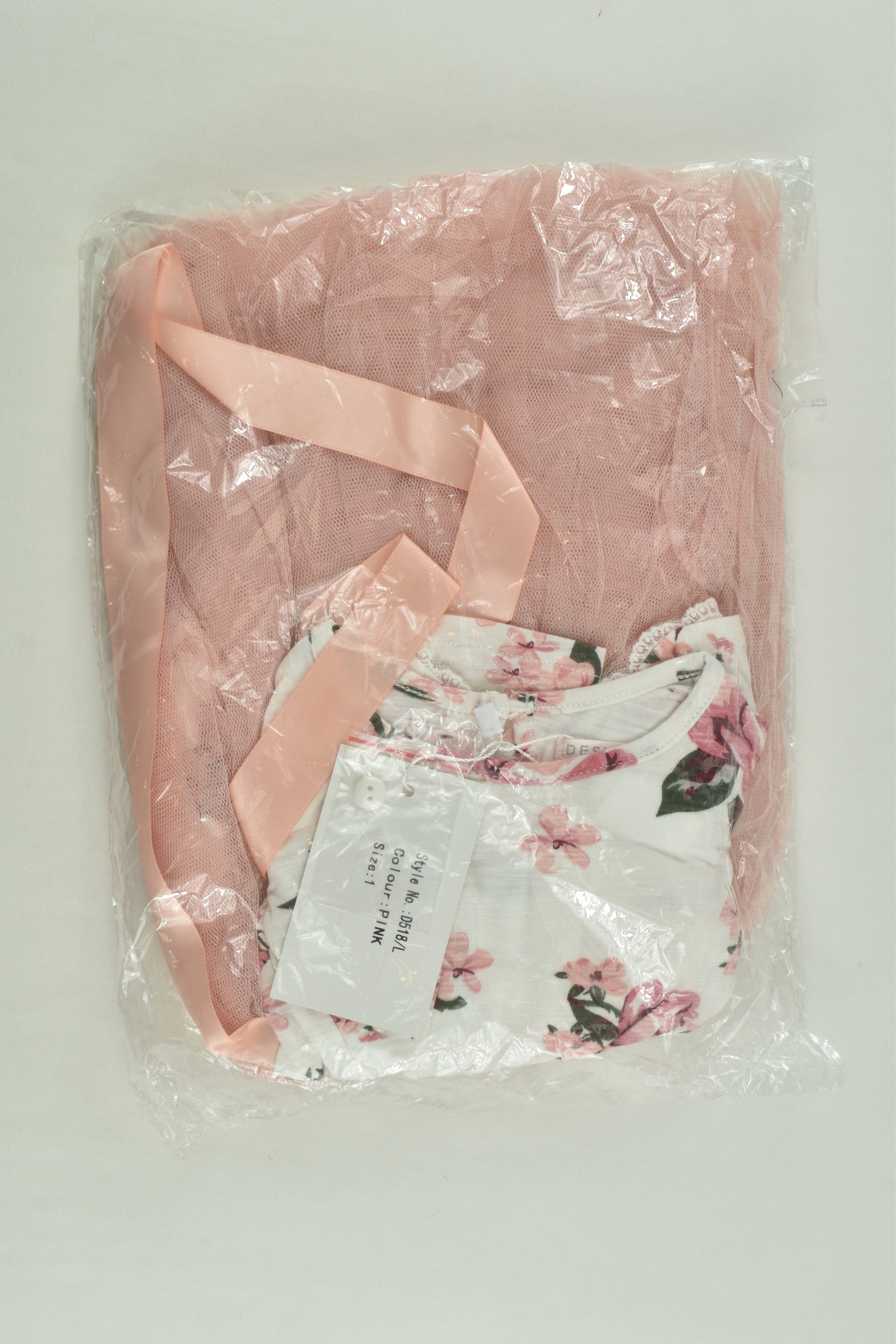 NEW Designer Kidz Size 1 Floral Tulle Dress