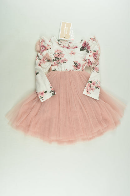 NEW Designer Kidz Size 1 Floral Tulle Dress