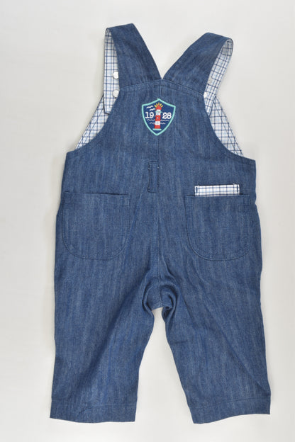 NEW Disney Baby Size 00 (3-6 months, 68 cm) Mickey Mouse and Donald Duck Lightweight Denim Overalls